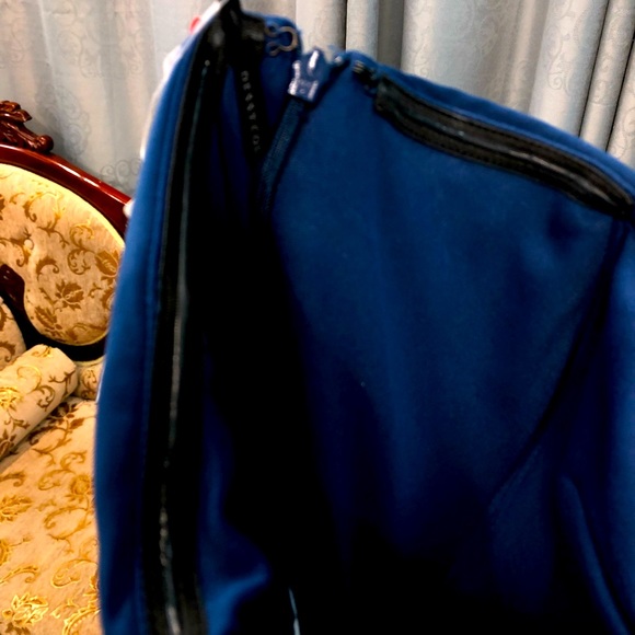 Dessy Estate Blue Strapless Maxi Bridesmaids Dress - Picture 8 of 11